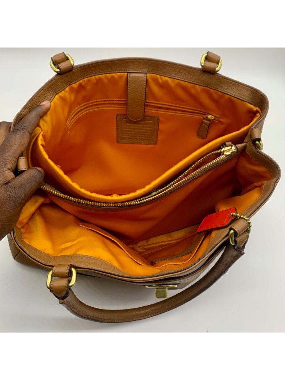 Coach Brown Leather Convertible Shoulder Bag F23268 - Picture 10 of 12